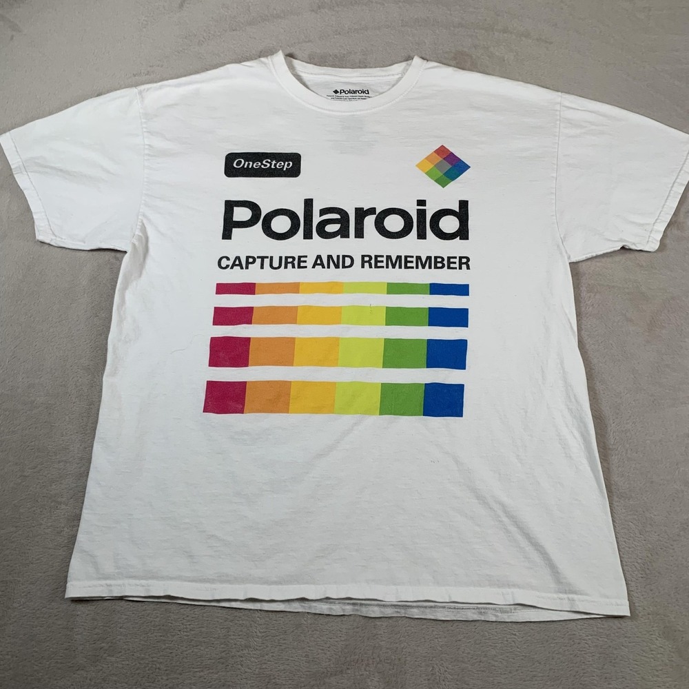 Polaroid Shirt Mens XL OneStep Capture And‎ Remember Graphic Tee 2019 Retro